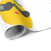 kawaii - zonnebril met hartvorm - ananas zwart cadeaupapier (Rol Hoek)