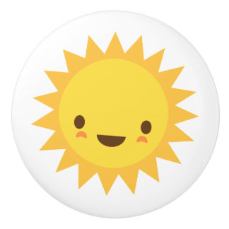 Kawaii-zonneklep - schattig ontwerp voor kinderen keramische knop