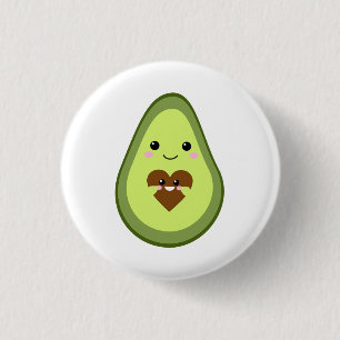 Kawaii Zwangere Avocado Cute Mam Motherhood Baby Ronde Button 3,2 Cm