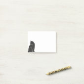 Kawaii Zwarte Kat Post-it® Notes (Op bureau)