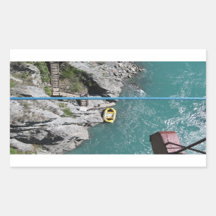 Kawarau Bridge Bungy POV, Queenstown, Nieuw-Zeelan Rechthoekige Sticker