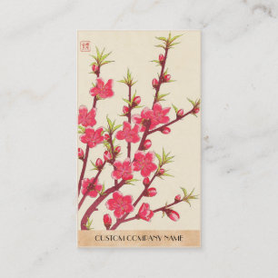 Kawarazaki Shodo Floral Calendar of Japan Cherry Visitekaartje