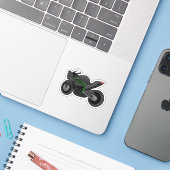 Kawasaki H2R simple style Sticker (Laptop met iPhone)