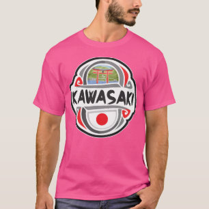 Kawasaki Japan Vlag Badge Reizen Souvenir Stamp T-shirt