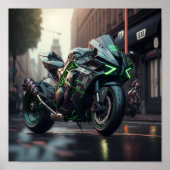 Kawasaki Ninja H2R Poster (Voorkant)