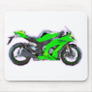 Kawasaki Ninja ZX 10R Hand Painted Art Brush Pad Muismat
