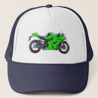Kawasaki Ninja ZX 10R Hand Painted Art Brush Trucker Pet