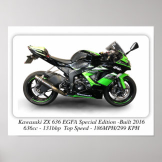 Kawasaki ZX636 EGFA Special Edition Motorcycle - A Poster