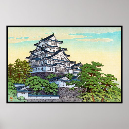 Kawase Hasui Pacific Transport Lines Himeji Castle Poster (Voorkant)