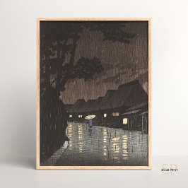 Kawase Hasui Regen bij Maekawa Japanse kunst Poster