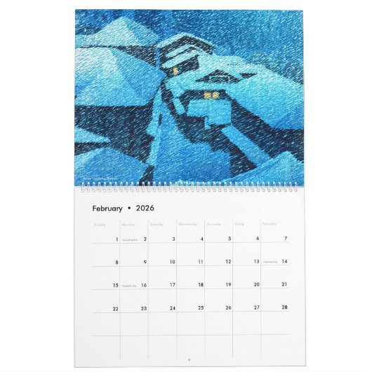 Kawase Hasui Scenery 2 groot Kalender (Feb 2026)