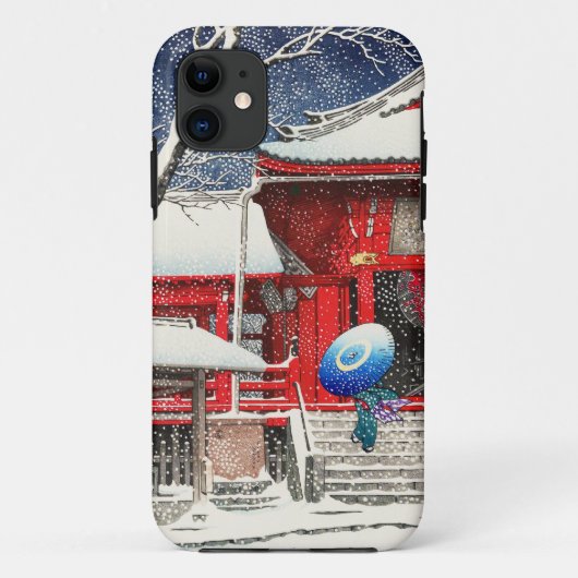 Kawase Hasui Snow bij Ueno Kiyomizudo hanga art Case-Mate iPhone Case (Achterkant)