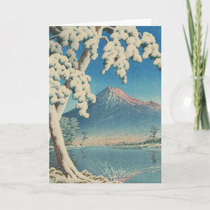 Kawase Hasui Winter Lake Kaart