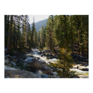 Kaweah rivier in Sequoia National Park Perfect Poster