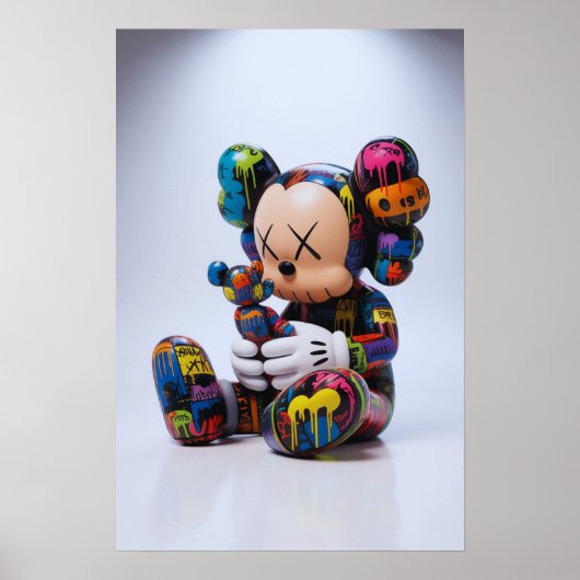 Kaws Companion: Graffiti Splash Poster (Voorkant)