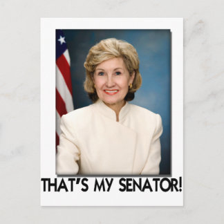 Kay Bailey Hutchison, dat is mijn senator! Briefkaart