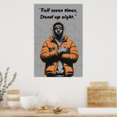 Kay Flock Poster – Fall Seven Times Stand Up Eight (Keuken)
