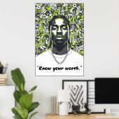 Kay Flock Poster – Know Your Worth Motivation Art (Thuiskantoor)