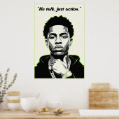 Kay Flock Poster – No Talk Just Action (Cuisine)