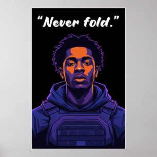 Kay Flock Poster – Nooit Opgeven Motivatie Citat K