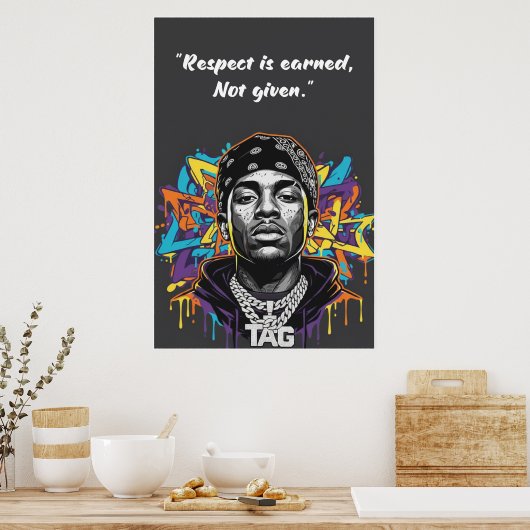 Kay Flock Poster – Respect Is Earned Not Given (Cuisine)