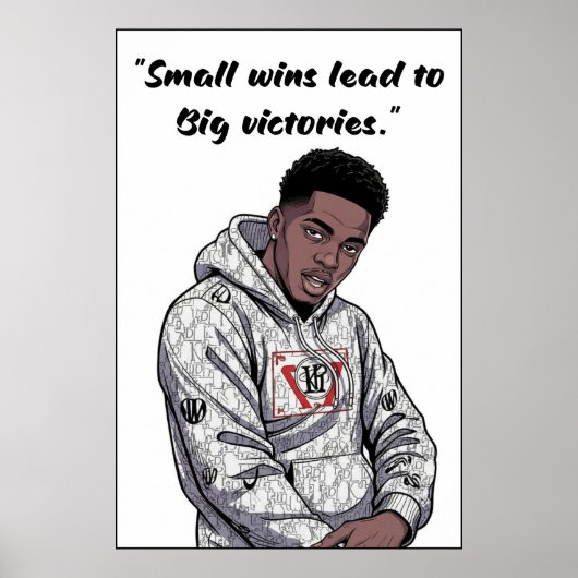 Kay Flock Poster – Small Wins Lead to Big Victorie (Voorkant)