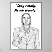 Kay Flock Poster – Stay Ready Never Steady (Voorkant)