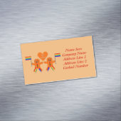 Kay Mannen kerstontbijtkoek Coupure Aangepast Magnetisch Visitekaartje (Voorbeeld)