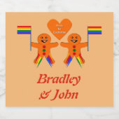 Kay Mannen kerstontbijtkoek Coupure Aangepast Sparkling Wijnetiket (Enkel label)