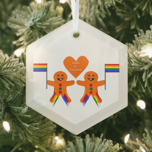 Kay Mannen kerstontbijtkoek Glas Ornament