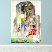Kay Nielsen's Prince Charming tegen Slaapende scho Canvas Afdruk (Insitu (Houten vloer))