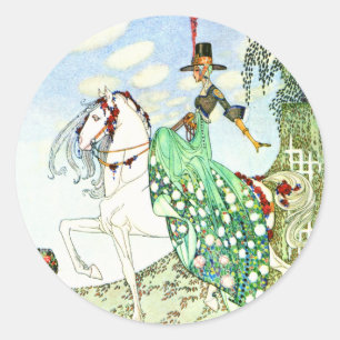 Kay Nielsen's Sprookje Prinses Minotte Ronde Sticker