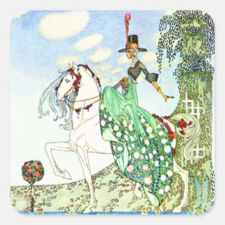 Kay Nielsen's Sprookje Prinses Minotte Vierkante Sticker