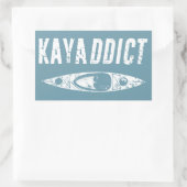 Kayak Addict Rechthoekige Sticker (Tas)