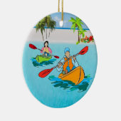Kayak Adventures Keramisch Ornament (Rechts)