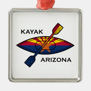 Kayak Arizona Flag Metalen Ornament