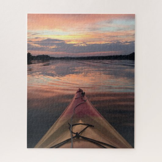 Kayak au puzzle du coucher du soleil (Vertical)