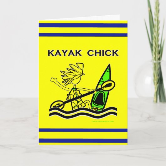 Kayak Chick Design & Dingen Kaart (Voorkant)