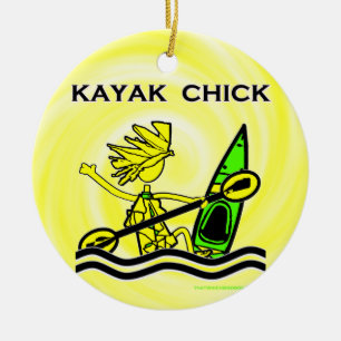Kayak Chick Design & Dingen Keramisch Ornament