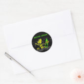 Kayak Chick Fun Round Sticker (Envelop)