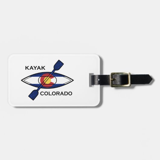 Kayak Colorado Flag Bagagelabel (Voorkant horizontaal)