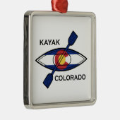 Kayak Colorado Flag Metalen Ornament (Rechts)