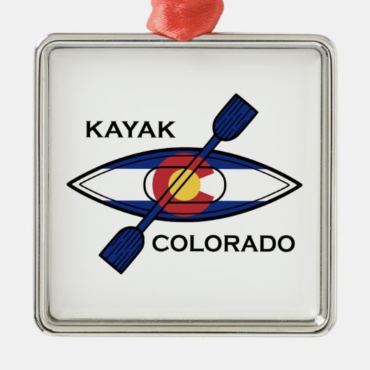Kayak Colorado Flag Metalen Ornament (Voorkant)