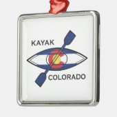 Kayak Colorado Flag Metalen Ornament (Links)