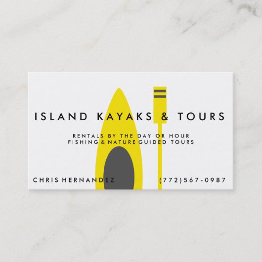 Kayak Company ou Tours Carte de visite (Devant)