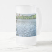 Kayak die drijft op het meer van Table Rock Matglas Bierpul (Voorkant rechts)