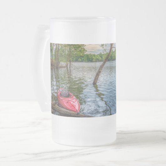Kayak die drijft op het meer van Table Rock Matglas Bierpul (Voorkant links)