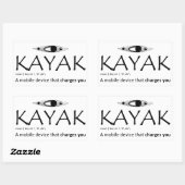Kayak, een mobiel apparaat dat je oplaadt rechthoekige sticker (Vel)