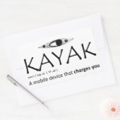 Kayak, een mobiel apparaat dat je oplaadt rechthoekige sticker (Envelop)