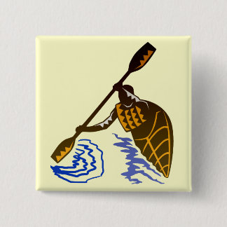 Kayak Excitement Vierkante Button 5,1 Cm